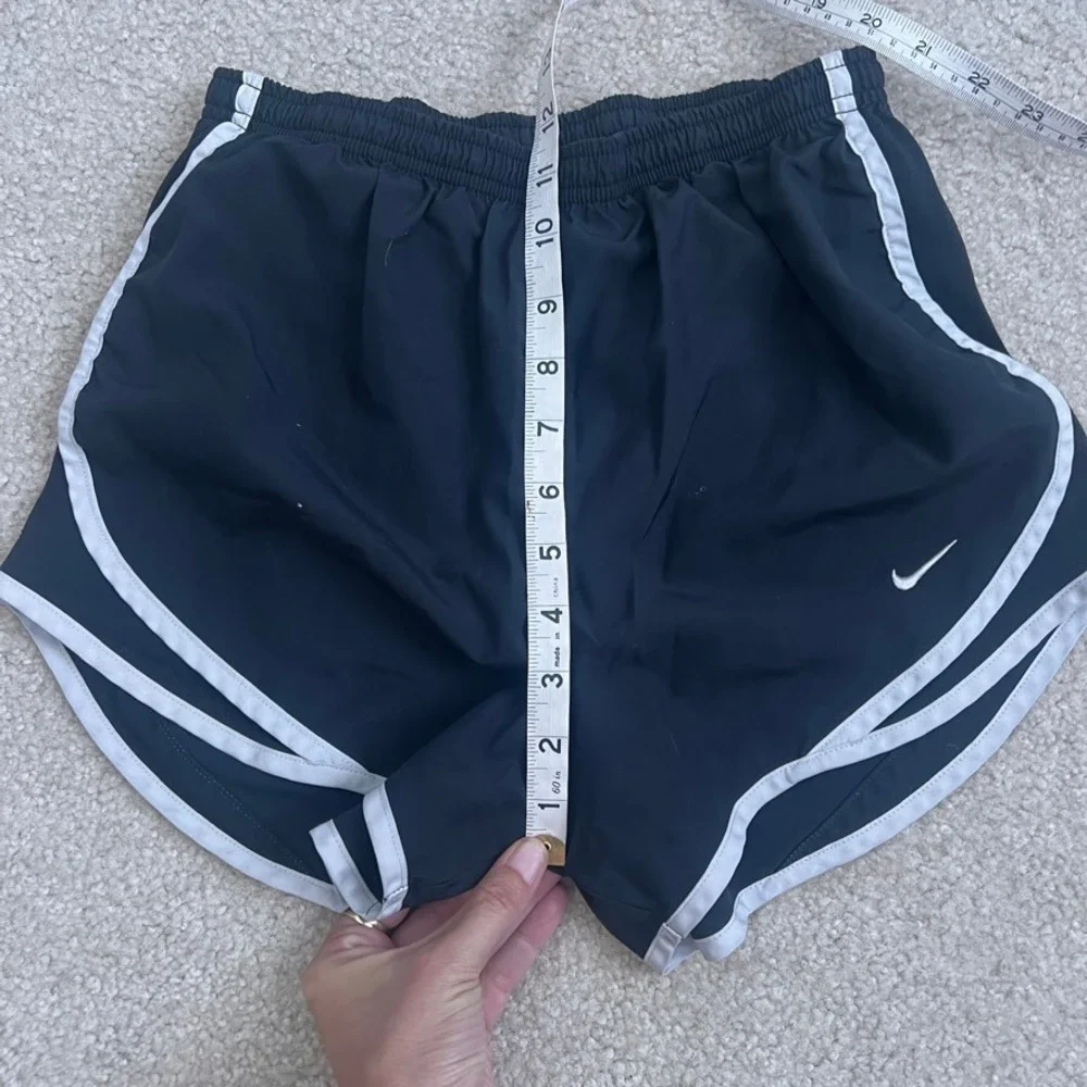 Nike Dri-FIT Running Shorts Athletic Gym Black White Trim Small‎